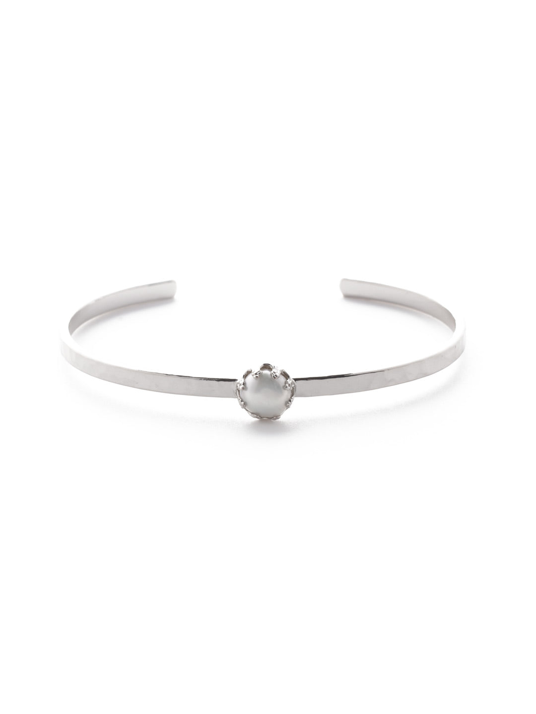 Aida Cuff Bracelet - BEV105PDCRY - <p>The Aida Cuff Bracelet features a single freshwater pearl on an adjustable cuff band. The dainty design makes it perfect for layering! From Sorrelli's Crystal collection in our Palladium finish.</p>