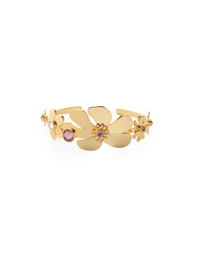 Olivia Cuff Bracelet - BEV2BGSPR - <p>Celebrate spring with our Olivia Cuff Bracelet that puts metal floral detailing front and center. Accented with Sorrelli signature sparkling crystals, it truly shines. From Sorrelli's Spring Rain collection in our Bright Gold-tone finish.</p>