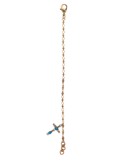Miley Cross Charm Bracelet - BEX2AGVBN - <p>The Miley Cross Charm Bracelet features a crystal cross charm on a decorative link chain, perfect for wearing alone or layered with other bracelets. From Sorrelli's Venice Blue collection in our Antique Gold-tone finish.</p>