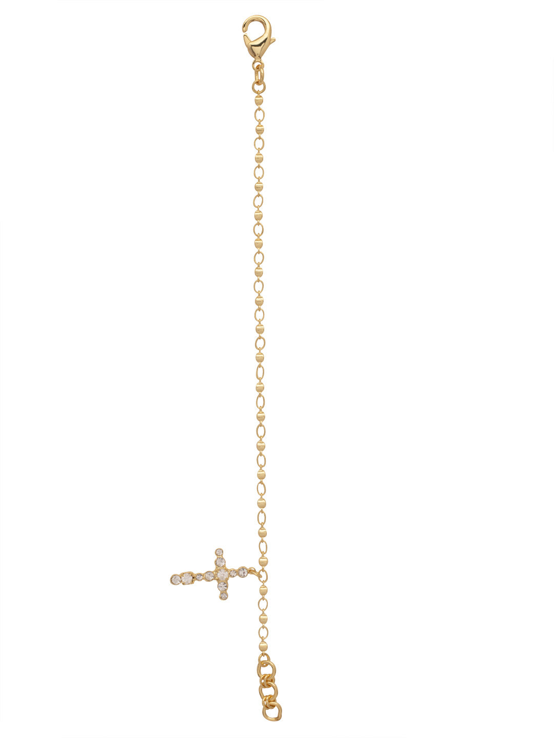 Miley Cross Charm Bracelet - BEX2BGCRY - <p>The Miley Cross Charm Bracelet features a crystal cross charm on a decorative link chain, perfect for wearing alone or layered with other bracelets. From Sorrelli's Crystal collection in our Bright Gold-tone finish.</p>