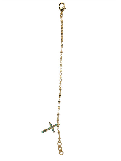 Miley Cross Charm Bracelet - BEX2BGSGR - <p>The Miley Cross Charm Bracelet features a crystal cross charm on a decorative link chain, perfect for wearing alone or layered with other bracelets. From Sorrelli's Sage Green collection in our Bright Gold-tone finish.</p>