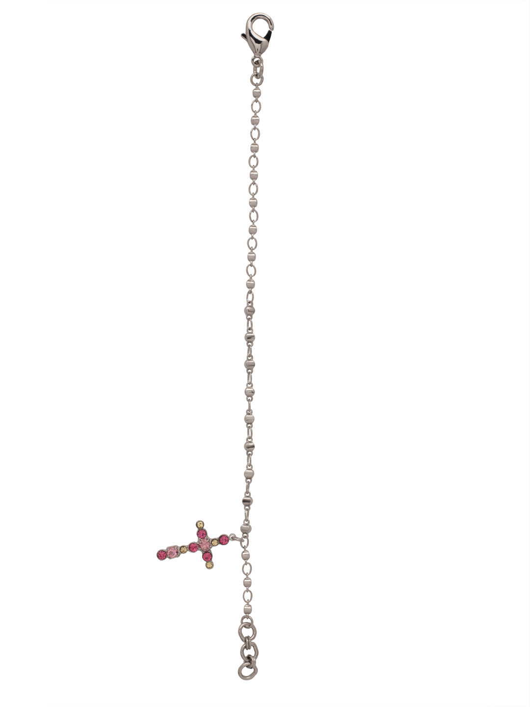 Miley Cross Charm Bracelet - BEX2PDPPN - <p>The Miley Cross Charm Bracelet features a crystal cross charm on a decorative link chain, perfect for wearing alone or layered with other bracelets. From Sorrelli's Pink Pineapple collection in our Palladium finish.</p>