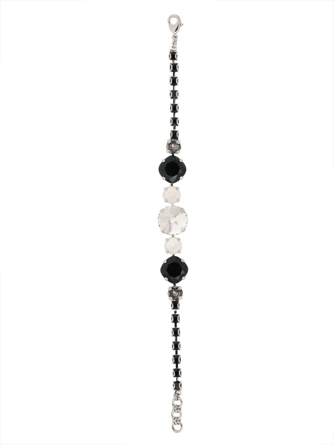 Half Circle Tennis Bracelet - BEY52PDSNI - <p>The Half Circle Tennis Bracelet adds the perfect amount of sparkle to every outfit. A crystal embellished chain connects varying sizes and colors of crystals with a lobster clasp closure. From Sorrelli's Starry Night collection in our Palladium finish.</p>