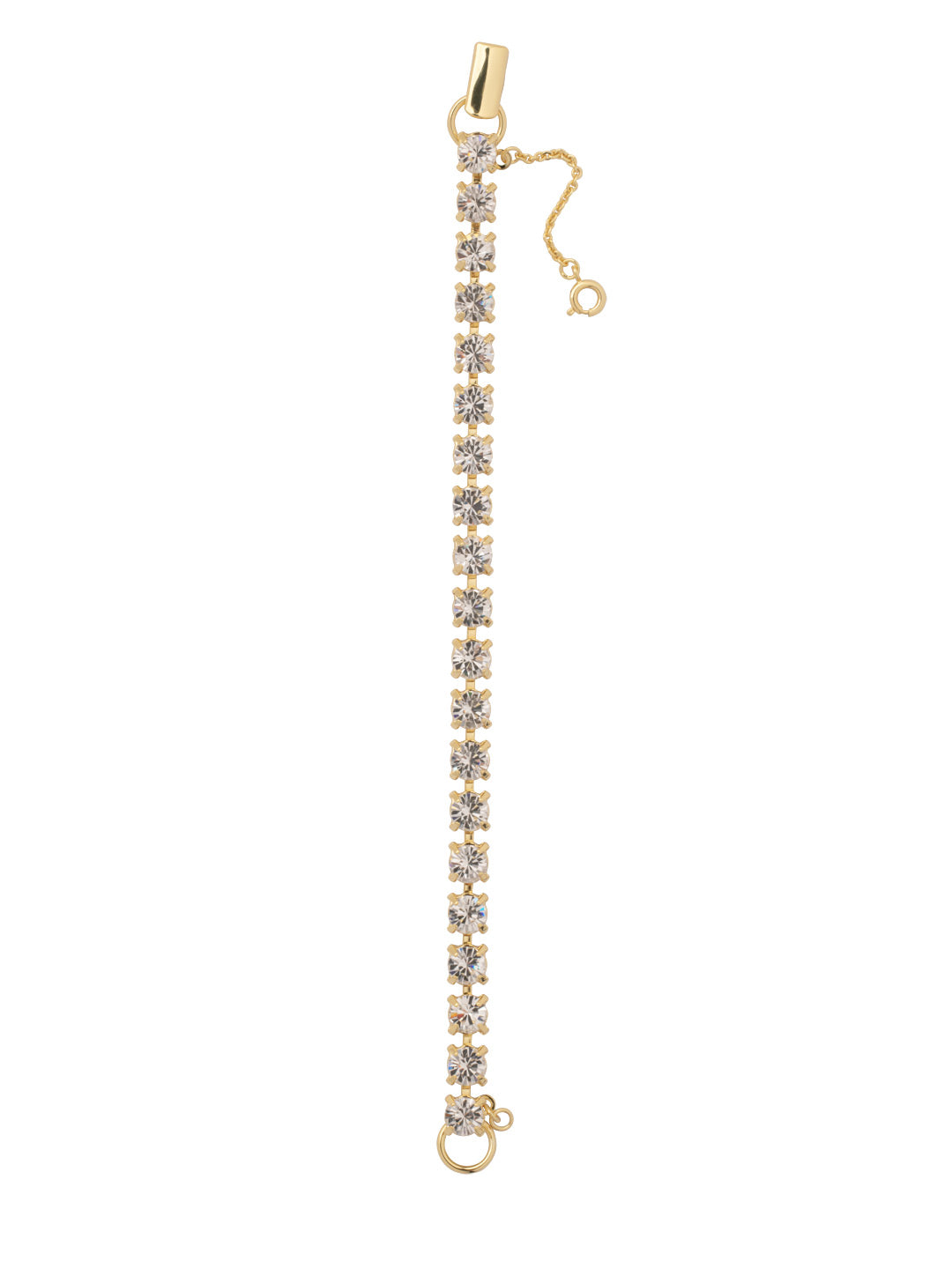 Elsie Tennis Bracelet - BEZ30BGCRY - <p>The Elsie Tennis Bracelet is a classic style that can be worn everywhere. A line of round cut crystals wraps around the full length of the bracelet and secures with a fold-over clasp. From Sorrelli's Crystal collection in our Bright Gold-tone finish.</p>