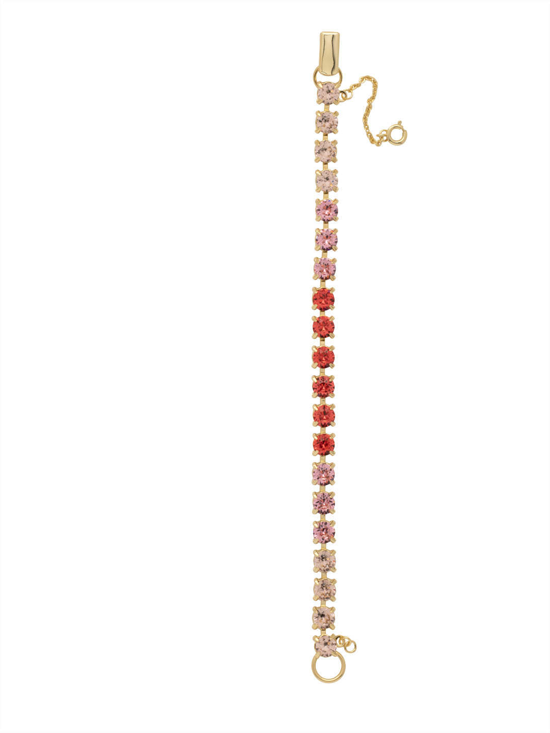 Elsie Tennis Bracelet - BEZ30BGFSK - <p>The Elsie Tennis Bracelet is a classic style that can be worn everywhere. A line of round cut crystals wraps around the full length of the bracelet and secures with a fold-over clasp. From Sorrelli's First Kiss collection in our Bright Gold-tone finish.</p>
