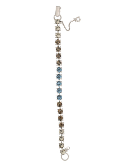 Elsie Tennis Bracelet - BEZ30PDASP - <p>The Elsie Tennis Bracelet is a classic style that can be worn everywhere. A line of round cut crystals wraps around the full length of the bracelet and secures with a fold-over clasp. From Sorrelli's Aspen SKY collection in our Palladium finish.</p>