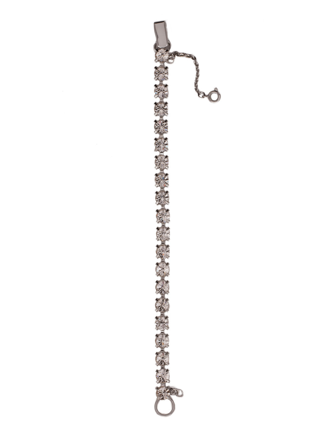 Elsie Tennis Bracelet - BEZ30PDCRY - <p>The Elsie Tennis Bracelet is a classic style that can be worn everywhere. A line of round cut crystals wraps around the full length of the bracelet and secures with a fold-over clasp. From Sorrelli's Crystal collection in our Palladium finish.</p>