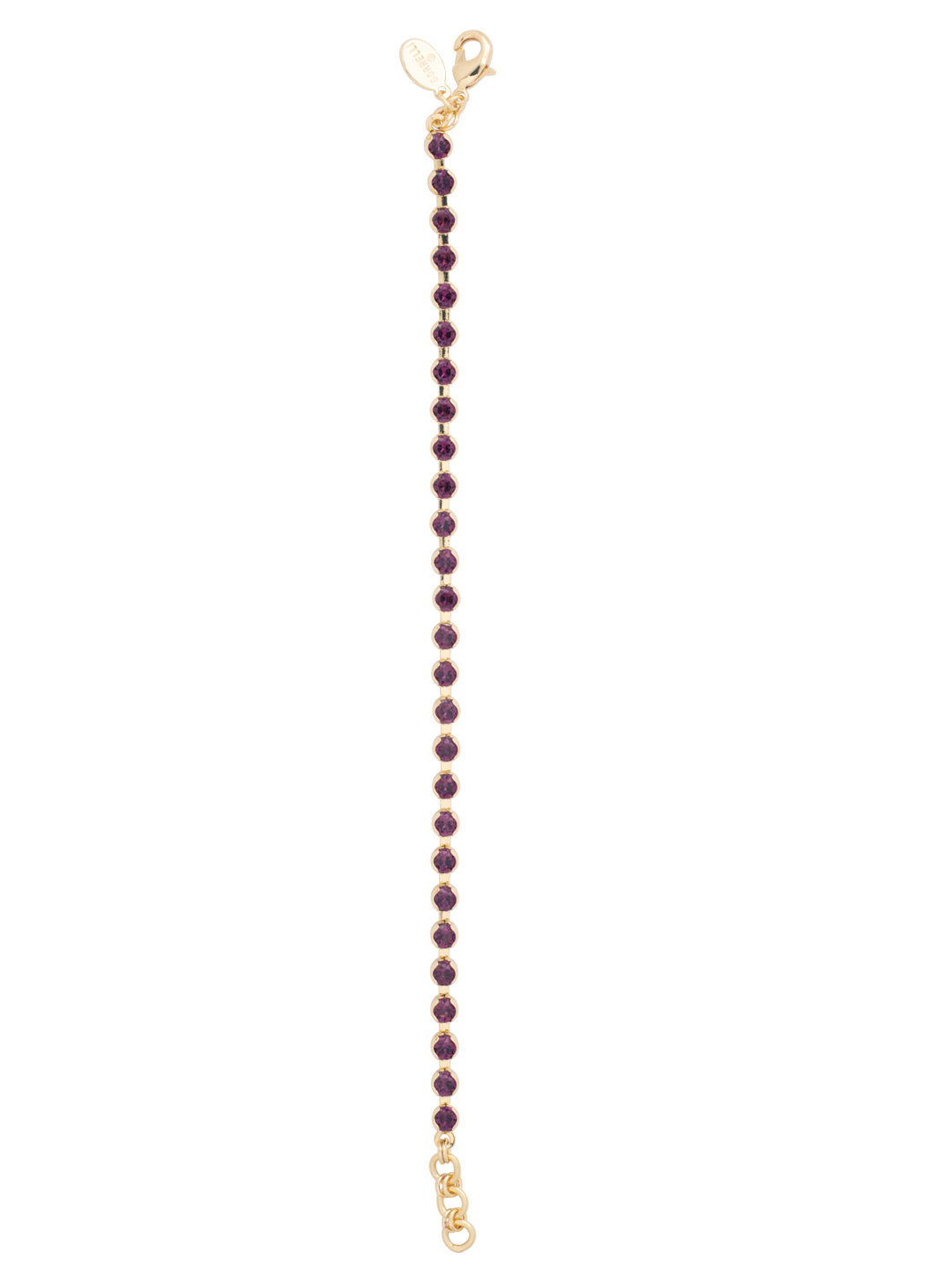 Marnie Tennis Bracelet - BFA2BGMRL - <p>The Marnie Tennis Bracelet is a classic that never goes out of style; a line of crystals are secured with a lobster clasp claw. From Sorrelli's Merlot collection in our Bright Gold-tone finish.</p>