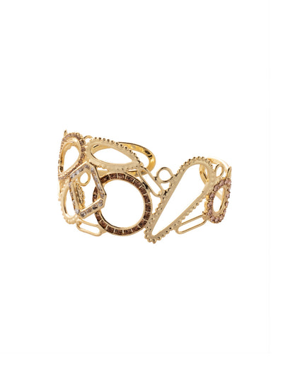 Ramona Cuff Bracelet - BFC11BGRSU - <p>The Ramona Cuff Bracelet features an assortment of crystal embellished links, creating a gorgeous statement piece. From Sorrelli's Raw Sugar collection in our Bright Gold-tone finish.</p>