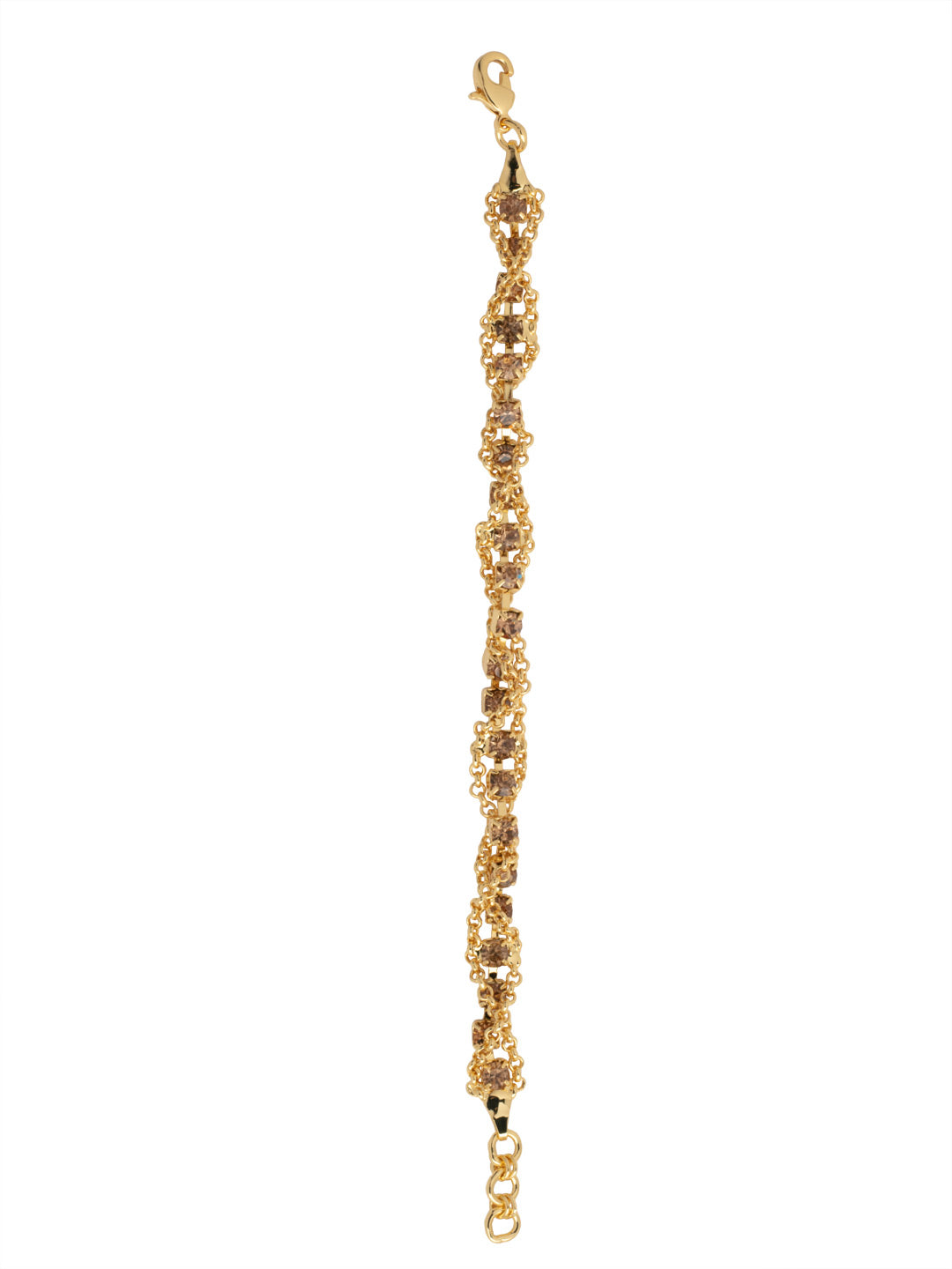 Brandi Classic Tennis Bracelet - BFC60BGRSU - <p>The Brandi Classic Tennis Bracelet features a classic crystal studded line bracelet, elevated with a braided chain design. From Sorrelli's Raw Sugar collection in our Bright Gold-tone finish.</p>