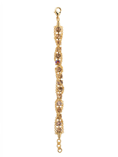 Brandi Repeating Tennis Bracelet - BFC62BGRSU - <p>The Brandi Repeating Tennis Bracelet features a classic repeating crystal studded line bracelet, elevated with a braided chain design. From Sorrelli's Raw Sugar collection in our Bright Gold-tone finish.</p>