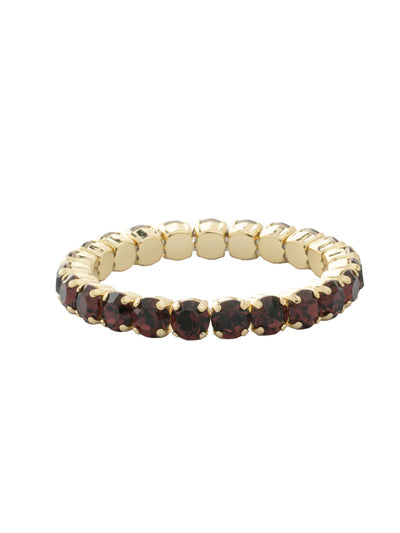 7 inch Sienna Stretch Bracelet - BFD50BGMRL - <p>A modern take on a classic style, the Sienna Stretch Bracelet features a line of crystals on a sturdy jewelers' filament, stretching to fit most wrists comfortably, without the hassle of a clasp! (7 inches in diameter, fits average wrist sizes) From Sorrelli's Merlot collection in our Bright Gold-tone finish.</p>