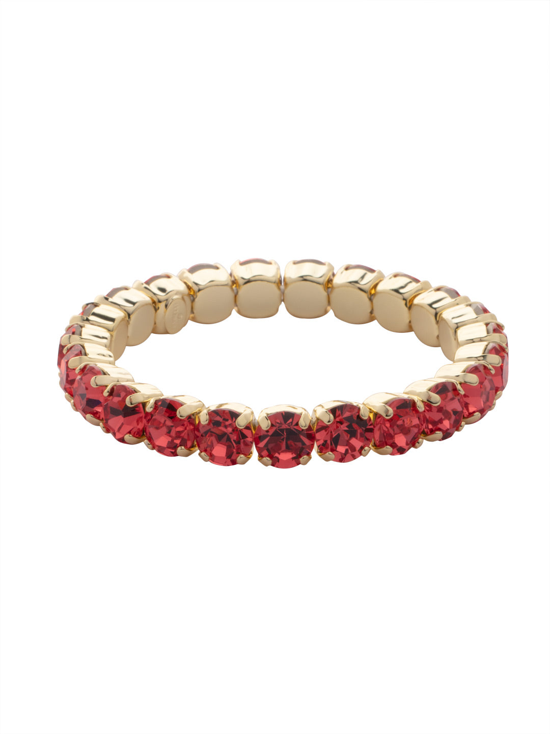 7 inch Sienna Stretch Bracelet - BFD50BGPAD - <p>A modern take on a classic style, the Sienna Stretch Bracelet features a line of crystals on a sturdy jewelers' filament, stretching to fit most wrists comfortably, without the hassle of a clasp! (7 inches in diameter, fits average wrist sizes) From Sorrelli's Padparadscha collection in our Bright Gold-tone finish.</p>