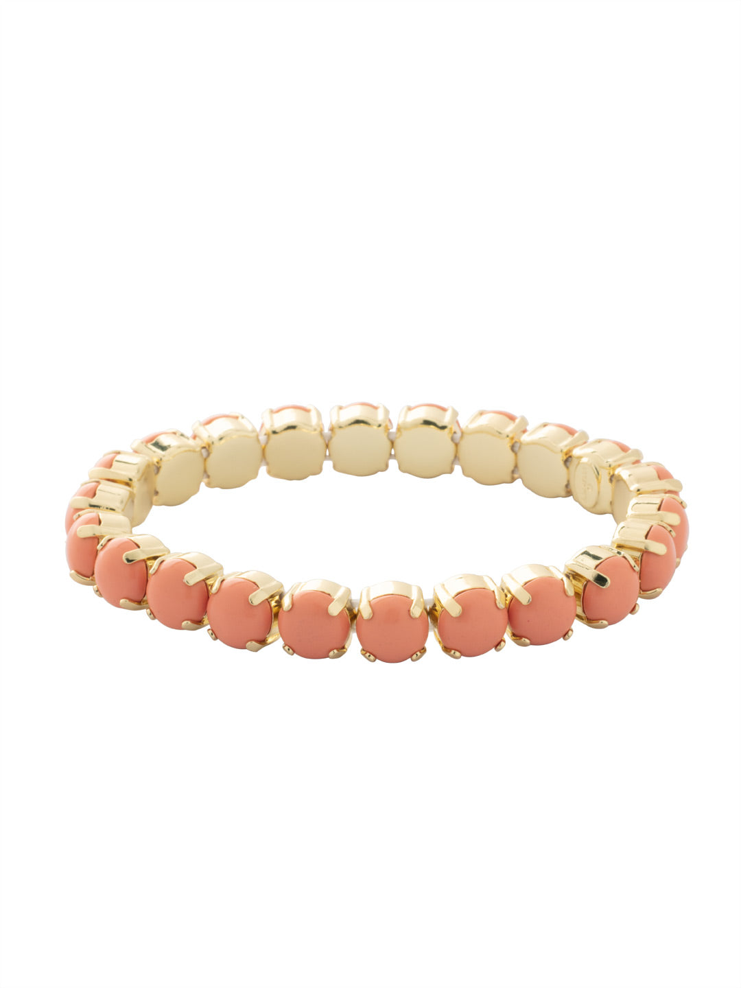 7 inch Sienna Stretch Bracelet - BFD50BGPRT - <p>A modern take on a classic style, the Sienna Stretch Bracelet features a line of crystals on a sturdy jewelers' filament, stretching to fit most wrists comfortably, without the hassle of a clasp! (7 inches in diameter, fits average wrist sizes) From Sorrelli's Portofino collection in our Bright Gold-tone finish.</p>
