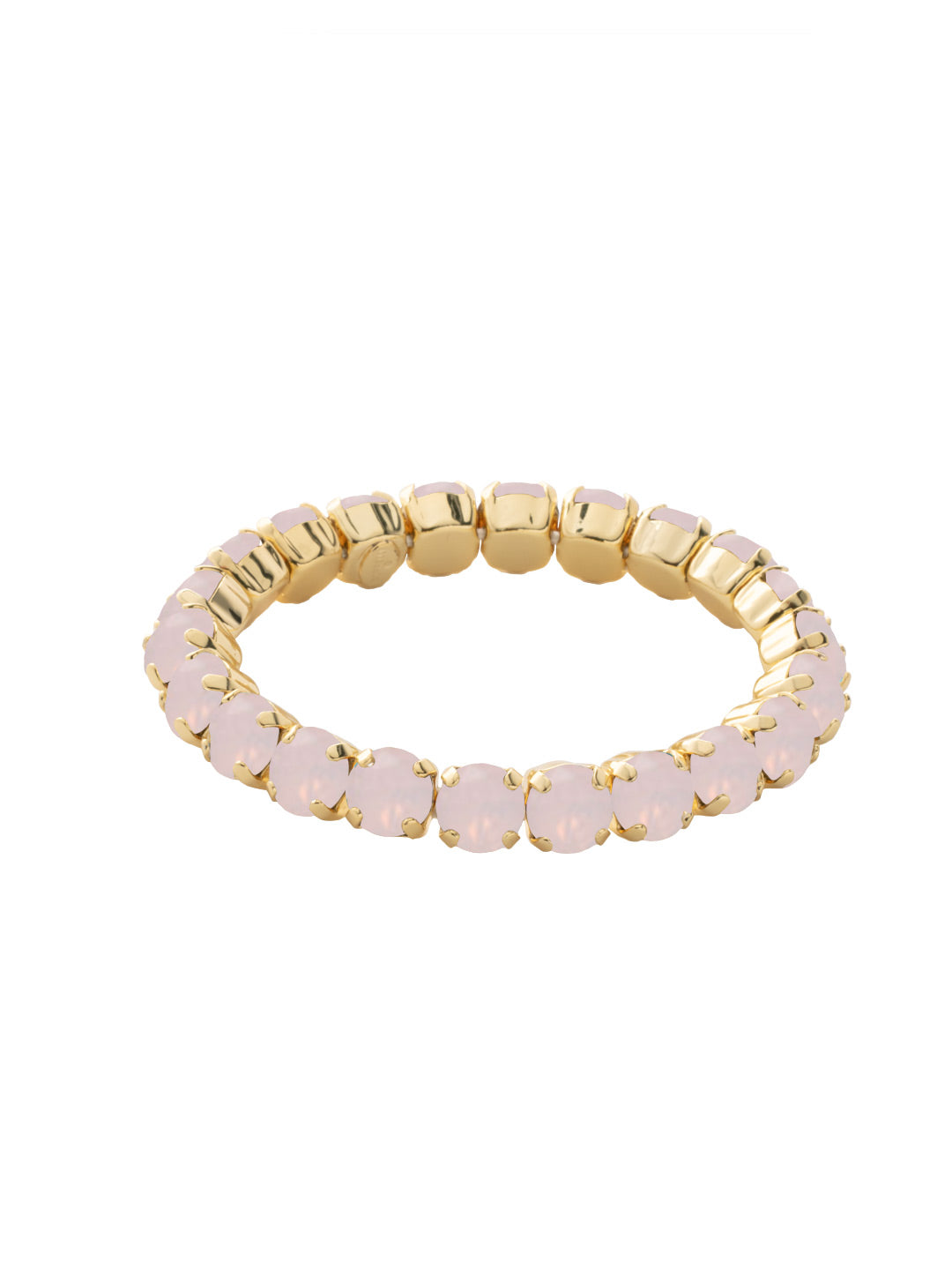 7 inch Sienna Stretch Bracelet - BFD50BGROW - <p>A modern take on a classic style, the Sienna Stretch Bracelet features a line of crystals on a sturdy jewelers' filament, stretching to fit most wrists comfortably, without the hassle of a clasp! (7 inches in diameter, fits average wrist sizes) From Sorrelli's Rose Water collection in our Bright Gold-tone finish.</p>