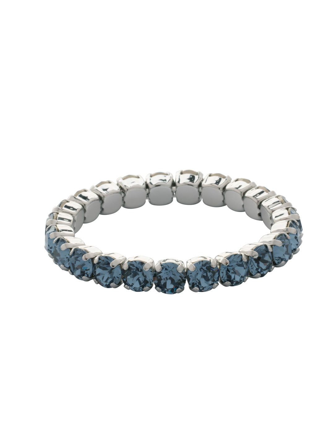 7 inch Sienna Stretch Bracelet - BFD50PDASP - <p>A modern take on a classic style, the Sienna Stretch Bracelet features a line of crystals on a sturdy jewelers' filament, stretching to fit most wrists comfortably, without the hassle of a clasp! (7 inches in diameter, fits average wrist sizes) From Sorrelli's Aspen SKY collection in our Palladium finish.</p>