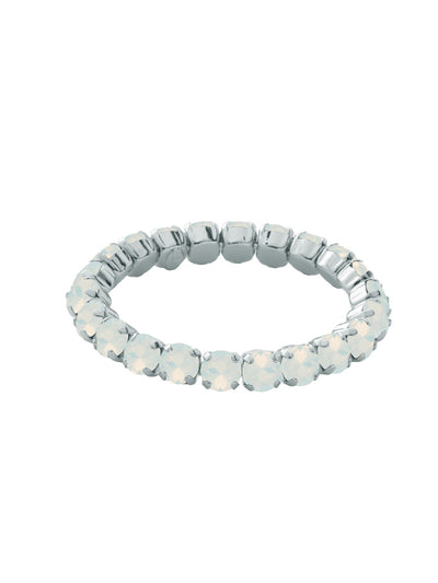 7 inch Sienna Stretch Bracelet - BFD50PDWO - <p>A modern take on a classic style, the Sienna Stretch Bracelet features a line of crystals on a sturdy jewelers' filament, stretching to fit most wrists comfortably, without the hassle of a clasp! (7 inches in diameter, fits average wrist sizes) From Sorrelli's White Opal collection in our Palladium finish.</p>