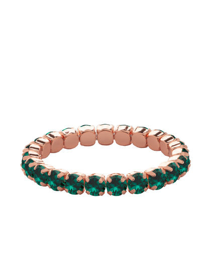 7 inch Sienna Stretch Bracelet - BFD50RGEME - <p>A modern take on a classic style, the Sienna Stretch Bracelet features a line of crystals on a sturdy jewelers' filament, stretching to fit most wrists comfortably, without the hassle of a clasp! (7 inches in diameter, fits average wrist sizes) From Sorrelli's Emerald collection in our Rose Gold-tone finish.</p>
