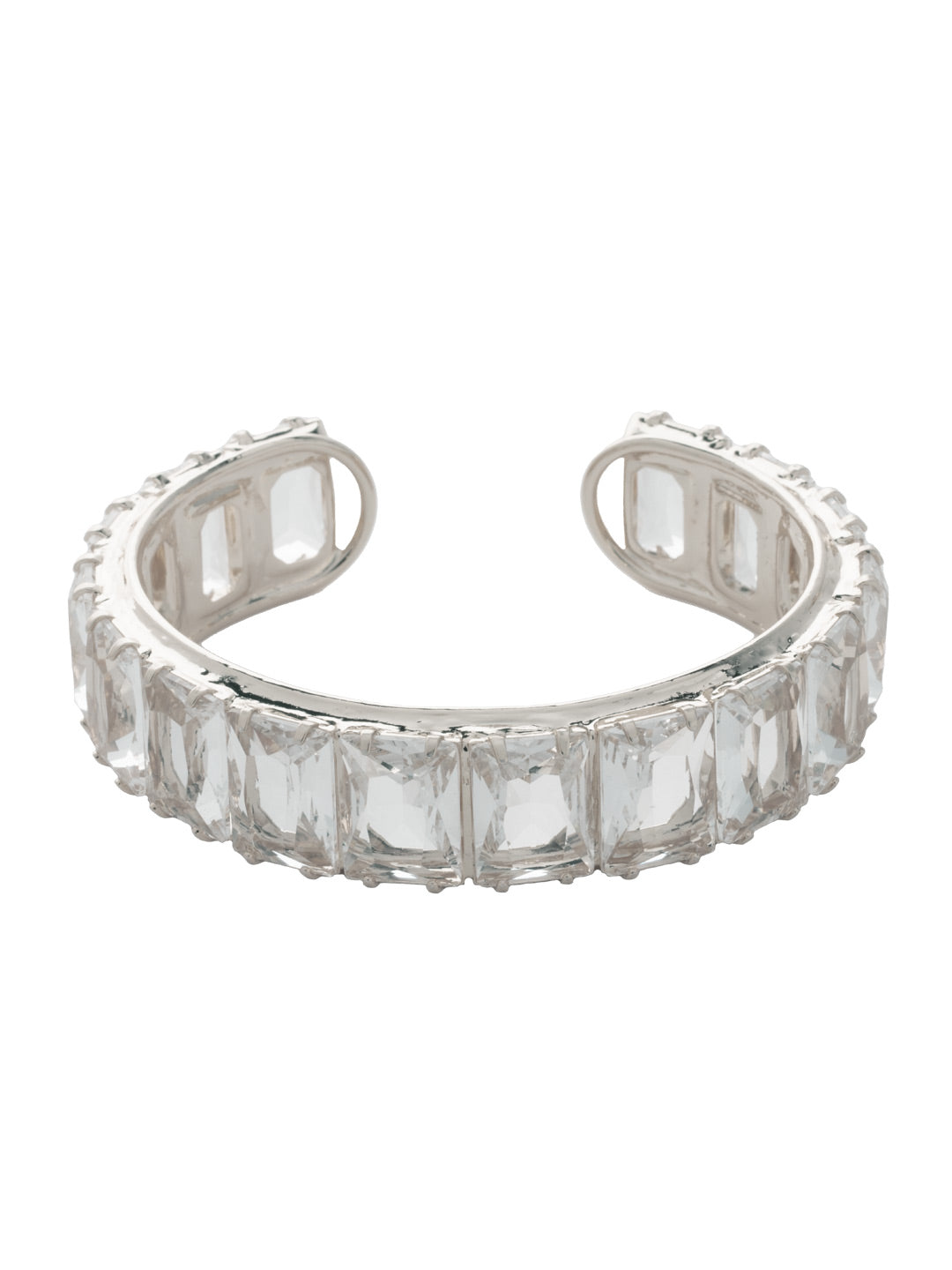 Julianna Emerald Cut Cuff Bracelet - BFD78PDCRY - <p>The Julianna Emerald Cut Cuff Bracelet features a row of rectangle cut candy drop crystals around an adjustable cuff bracelet band. From Sorrelli's Crystal collection in our Palladium finish.</p>