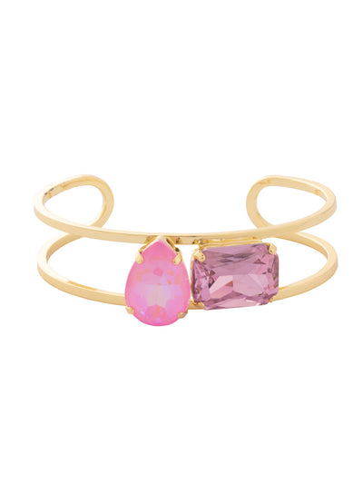 Andi Cuff Bracelet - BFF12BGBFL - <p>The Andi Cuff Bracelet features a pear cut and octagon cut crystal on an open, adjustable metal cuff band, creating a trendy candy gem statement. From Sorrelli's Big Flirt collection in our Bright Gold-tone finish.</p>