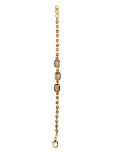 Octavia Triple Tennis Bracelet - BFF60BGLC - <p>The Octavia Triple Tennis Bracelet features three octagon cut crystals on an adjustable crystal embellished chain, secured with a lobster claw clasp. From Sorrelli's Light Colorado collection in our Bright Gold-tone finish.</p>