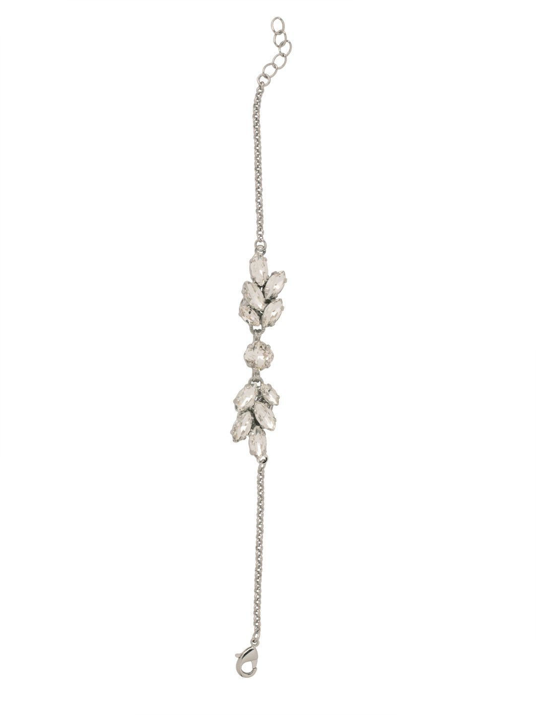 Rosalie Tennis Bracelet - BFH11PDCRY - <p>The Rosalie Tennis Bracelet features navette crystals and a single round cut crystal on an adjustable chain, secured with a lobster claw clasp. From Sorrelli's Crystal collection in our Palladium finish.</p>