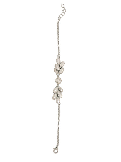 Rosalie Tennis Bracelet - BFH11PDCRY - <p>The Rosalie Tennis Bracelet features navette crystals and a single round cut crystal on an adjustable chain, secured with a lobster claw clasp. From Sorrelli's Crystal collection in our Palladium finish.</p>