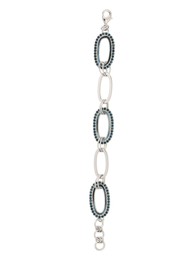 Tori Tennis Bracelet - BFL4PDASP - <p>The Tori Tennis Bracelet features alternating rhinestone and metal chain links on an adjustable chain secured with a lobster claw clasp. From Sorrelli's Aspen SKY collection in our Palladium finish.</p>