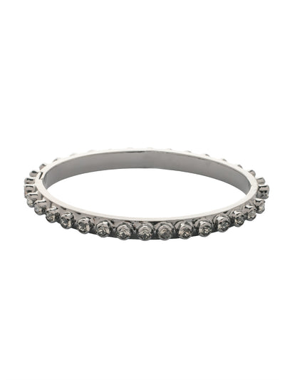 Mini Crystal Hinge Bangle Bracelet - BFL8GMBD - <p>The Mini Crystal Hinge Bangle Bracelet features a full crystal embellished cuff, secured with a hinge and snaps closed for a secure fit. From Sorrelli's Black Diamond collection in our Gun Metal finish.</p>