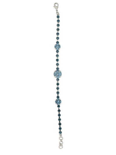 Hazel Tennis Bracelet - BFL9PDASP - <p>The Hazel Tennis Bracelet features an adjustable rhinestone chain featuring accented round and rivoli cut crystals, secured with a lobster claw clasp. From Sorrelli's Aspen SKY collection in our Palladium finish.</p>