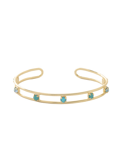 Aerie Cuff Bracelet - BFM6BGPRT - <p>The Aerie Cuff Bracelet features an open adjustable cuff band studded with round cut crystals. From Sorrelli's Portofino collection in our Bright Gold-tone finish.</p>