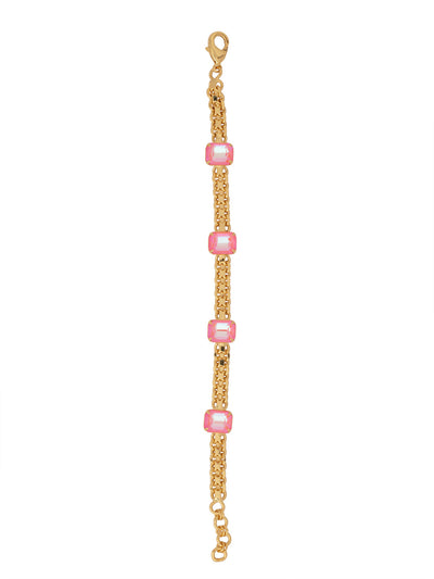 Octavia Repeating Tennis Bracelet - BFN1BGBFL - <p>The Octavia Repeating Tennis Bracelet features four emerald cut crystals on an adjustable bizmark style chain, secured with a lobster claw clasp. From Sorrelli's Big Flirt collection in our Bright Gold-tone finish.</p>