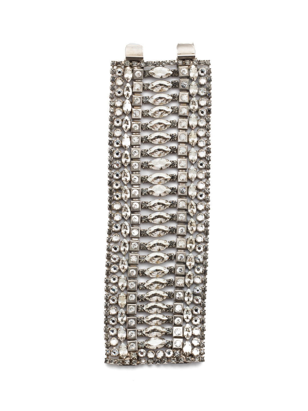 Silver Shade Layered Bracelet - BSP27ASSSH - <p>The Silver Shade Classic Bracelet combines a stunning variety of cut crystal to create one beautifully intricate piece. Pairs of shimmering, linked crystal create a symmetrical look of layered bracelets in one. From Sorrelli's Silver Shade collection in our Antique Silver-tone finish.</p>