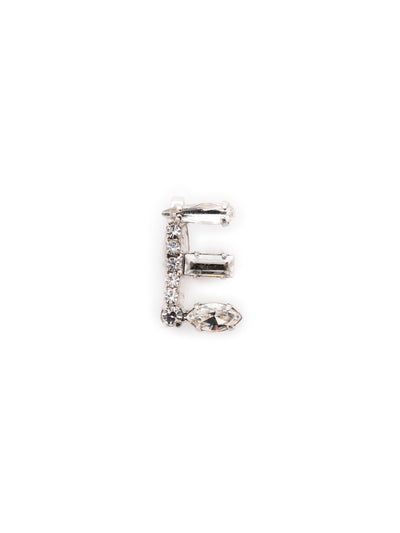 Crystal Charm 'E' Charm Other Accessory - CES10RHCRY - <p>Personalize your necklace or bracelet chain with a beautiful crystal charm. From the back, open the bale with your thumbnail and push your chainlink into the opening. From Sorrelli's Crystal collection in our Palladium Silver-tone finish.</p>
