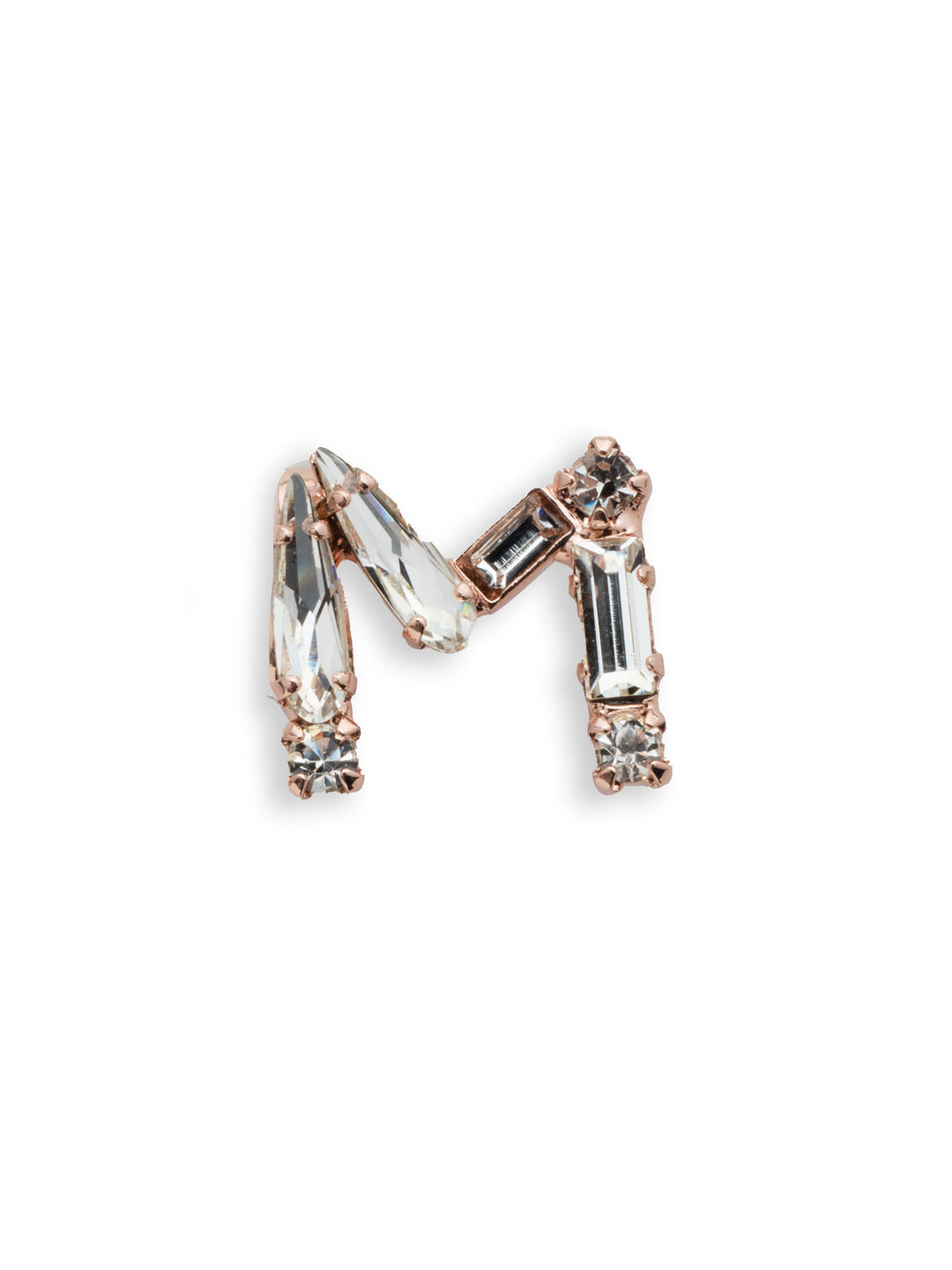 Crystal Charm 'M' Charm Other Accessory - CES18RGCRY - <p>Personalize your necklace or bracelet chain with a beautiful crystal charm. From the back, open the bale with your thumbnail and push your chainlink into the opening. From Sorrelli's Crystal collection in our Rose Gold-tone finish.</p>