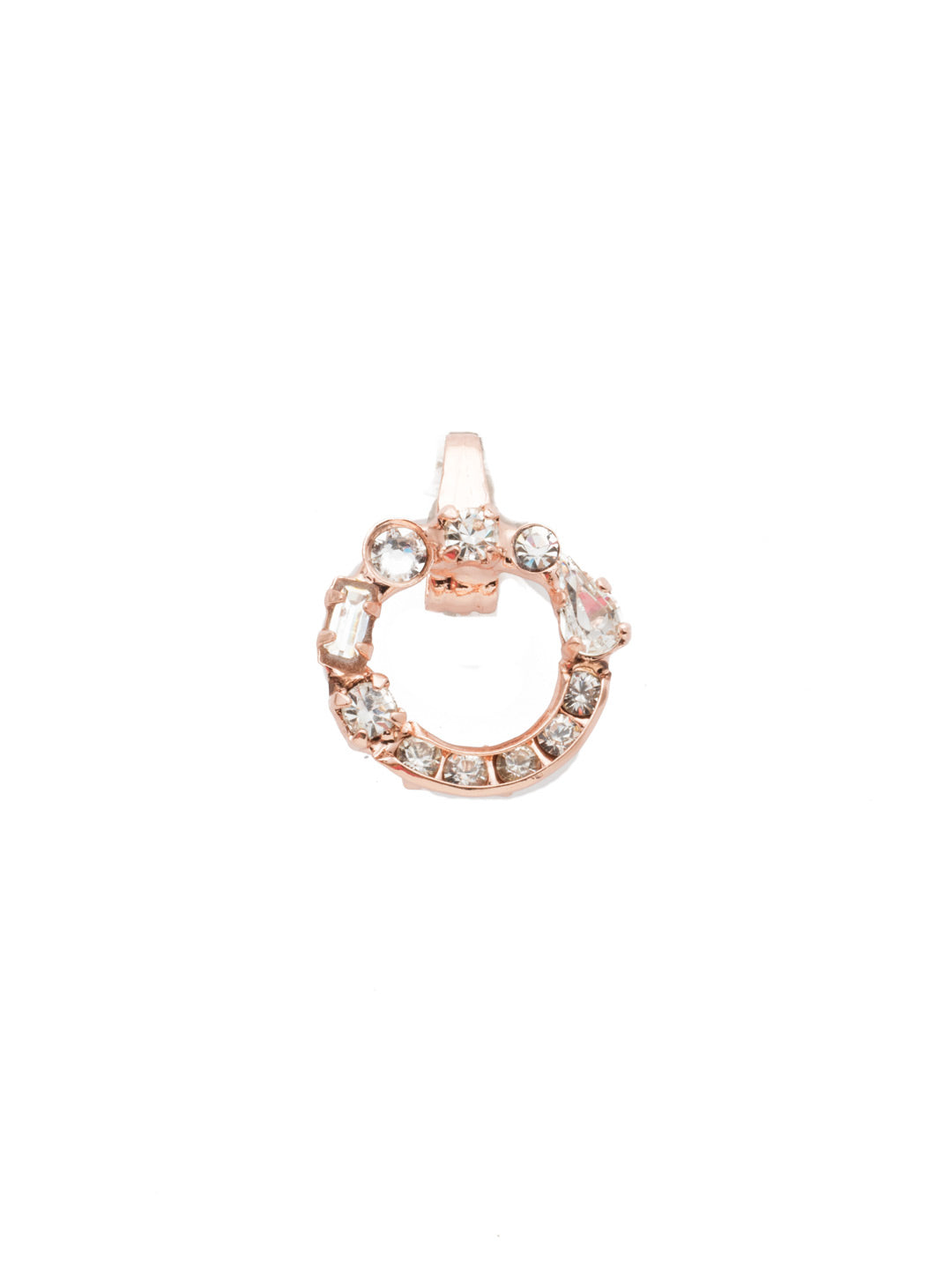 Crystal Charm 'O' Charm Other Accessory - CES20RGCRY - <p>Personalize your necklace or bracelet chain with a beautiful crystal charm. From the back, open the bale with your thumbnail and push your chainlink into the opening. From Sorrelli's Crystal collection in our Rose Gold-tone finish.</p>