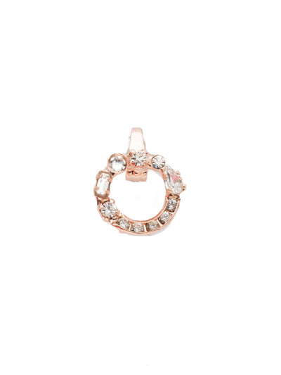 Crystal Charm 'O' Charm Other Accessory - CES20RGCRY - <p>Personalize your necklace or bracelet chain with a beautiful crystal charm. From the back, open the bale with your thumbnail and push your chainlink into the opening. From Sorrelli's Crystal collection in our Rose Gold-tone finish.</p>