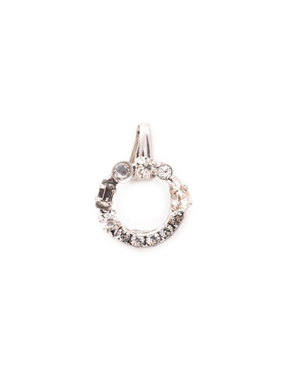 Crystal Charm 'O' Charm Other Accessory - CES20RHCRY - <p>Personalize your necklace or bracelet chain with a beautiful crystal charm. From the back, open the bale with your thumbnail and push your chainlink into the opening. From Sorrelli's Crystal collection in our Palladium Silver-tone finish.</p>