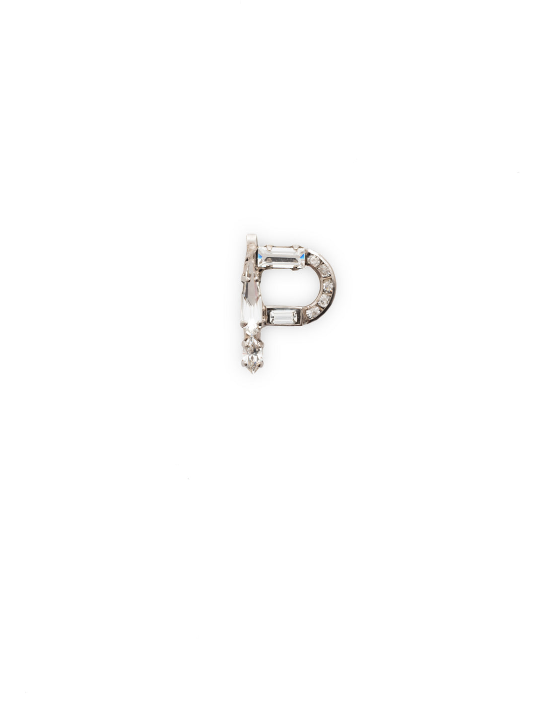 Crystal Charm 'P' Charm Other Accessory - CES21ASCRY - <p>Personalize your necklace or bracelet chain with a beautiful crystal charm. From the back, open the bale with your thumbnail and push your chainlink into the opening. From Sorrelli's Crystal collection in our Antique Silver-tone finish.</p>