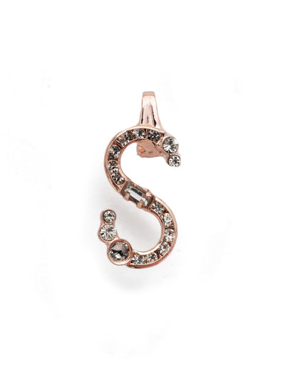 Crystal Charm 'S' Charm Other Accessory - CES24RGCRY - <p>Personalize your necklace or bracelet chain with a beautiful crystal charm. From the back, open the bale with your thumbnail and push your chainlink into the opening. From Sorrelli's Crystal collection in our Rose Gold-tone finish.</p>