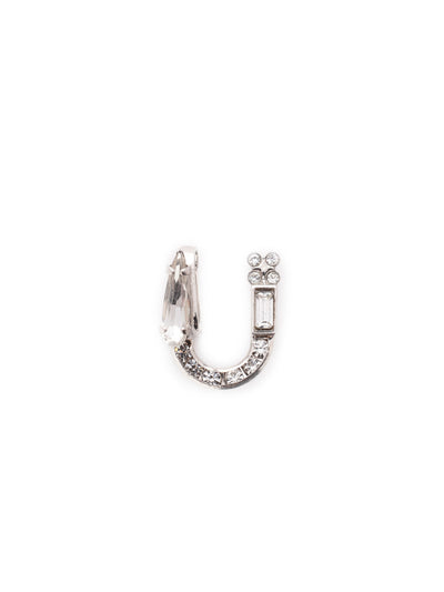 Crystal Charm 'U' Charm Other Accessory - CES25RHCRY - <p>Personalize your necklace or bracelet chain with a beautiful crystal charm. From the back, open the bale with your thumbnail and push your chainlink into the opening. From Sorrelli's Crystal collection in our Palladium Silver-tone finish.</p>