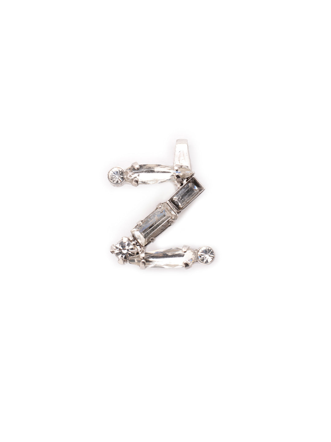Crystal Charm 'Z' Charm Other Accessory - CES30RHCRY - <p>Personalize your necklace or bracelet chain with a beautiful crystal charm. From the back, open the bale with your thumbnail and push your chainlink into the opening. From Sorrelli's Crystal collection in our Palladium Silver-tone finish.</p>