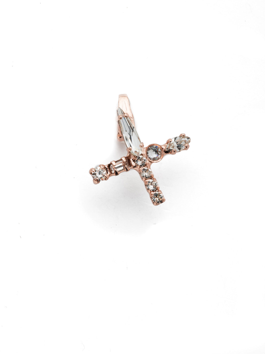 Crystal Charm Plus Symbol Charm Other Accessory - CES31RGCRY - <p>Personalize your necklace or bracelet chain with a beautiful crystal charm. From the back, open the bale with your thumbnail and push your chainlink into the opening. From Sorrelli's Crystal collection in our Rose Gold-tone finish.</p>