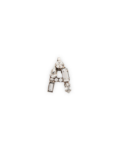 Crystal Charm 'A' Charm Other Accessory - CES3ASCRY - <p>Personalize your necklace or bracelet chain with a beautiful crystal charm. From the back, open the bale with your thumbnail and push your chainlink into the opening. From Sorrelli's Crystal collection in our Antique Silver-tone finish.</p>