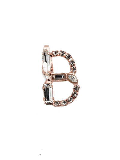 Crystal Charm 'B' Charm Other Accessory - CES7RGCRY - <p>Personalize your necklace or bracelet chain with a beautiful crystal charm. From the back, open the bale with your thumbnail and push your chainlink into the opening. From Sorrelli's Crystal collection in our Rose Gold-tone finish.</p>