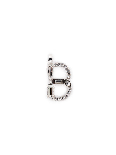 Crystal Charm 'B' Charm Other Accessory - CES7RHCRY - <p>Personalize your necklace or bracelet chain with a beautiful crystal charm. From the back, open the bale with your thumbnail and push your chainlink into the opening. From Sorrelli's Crystal collection in our Palladium Silver-tone finish.</p>