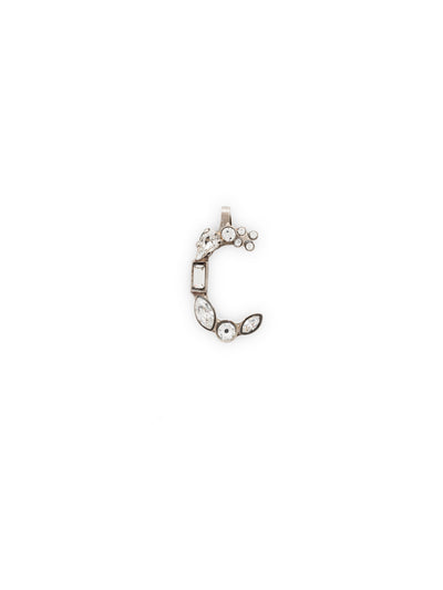 Crystal Charm 'C' Charm Other Accessory - CES8ASCRY - <p>Personalize your necklace or bracelet chain with a beautiful crystal charm. From the back, open the bale with your thumbnail and push your chainlink into the opening. From Sorrelli's Crystal collection in our Antique Silver-tone finish.</p>
