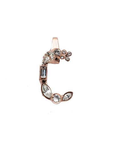 Crystal Charm 'C' Charm Other Accessory - CES8RGCRY - <p>Personalize your necklace or bracelet chain with a beautiful crystal charm. From the back, open the bale with your thumbnail and push your chainlink into the opening. From Sorrelli's Crystal collection in our Rose Gold-tone finish.</p>