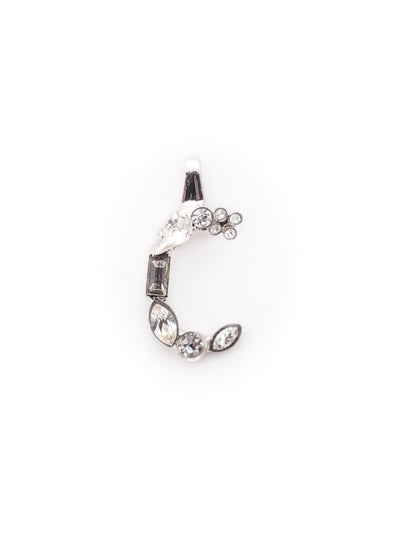 Crystal Charm 'C' Charm Other Accessory - CES8RHCRY - <p>Personalize your necklace or bracelet chain with a beautiful crystal charm. From the back, open the bale with your thumbnail and push your chainlink into the opening. From Sorrelli's Crystal collection in our Palladium Silver-tone finish.</p>