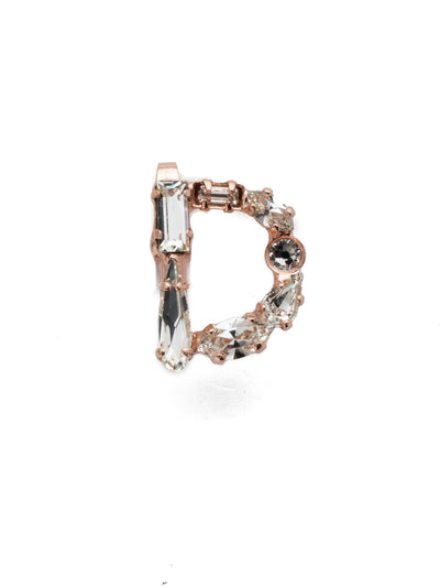 Crystal Charm 'D' Charm Other Accessory - CES9RGCRY - <p>Personalize your necklace or bracelet chain with a beautiful crystal charm. From the back, open the bale with your thumbnail and push your chainlink into the opening. From Sorrelli's Crystal collection in our Rose Gold-tone finish.</p>